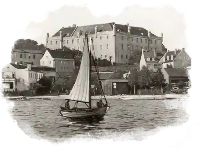 Zamek Ryn Vogelperspektive